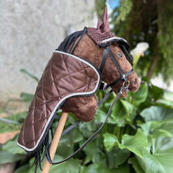 Ensemble d'accessoires Marron Hobby Horse : Licol + Longe + Couverture + Bonnet