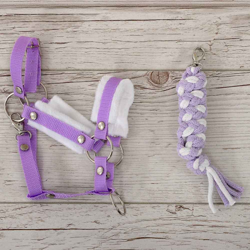 Licol et longe série Looky pour hobby horse - Mauve