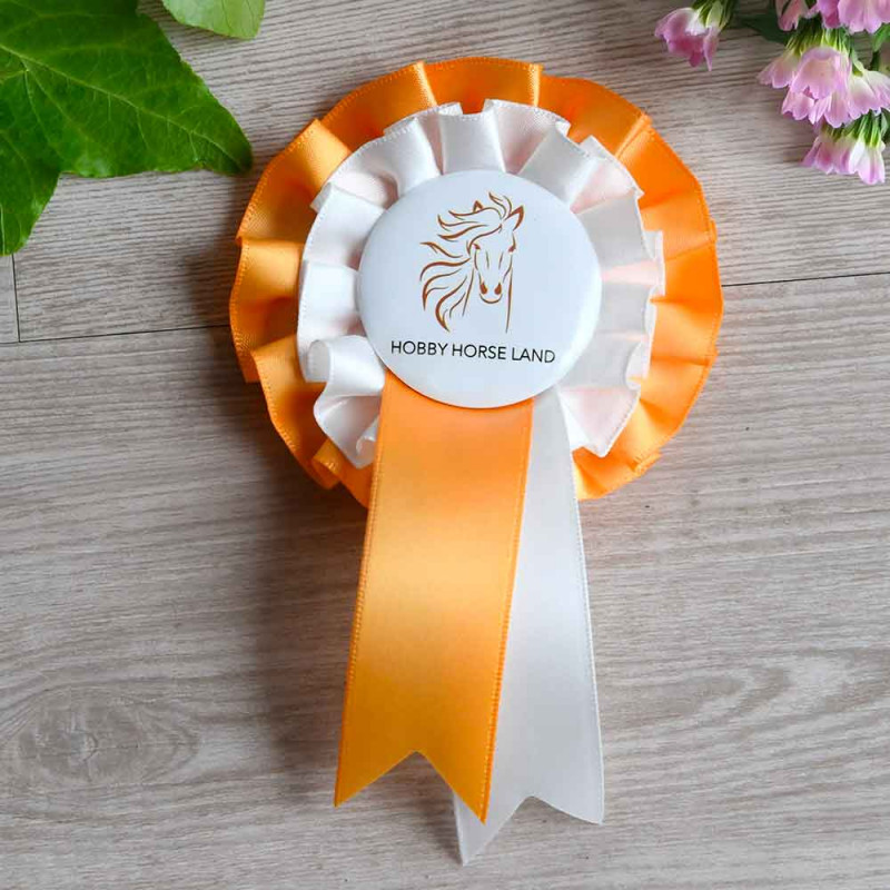 Flot rosette médaille pour hobby horse Land Satin Or