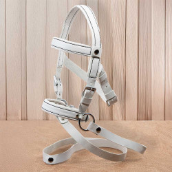 Filet bridon éthologique Blanc pour hobby horse