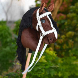 Filet bridon éthologique Blanc pour hobby horse