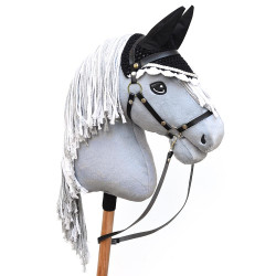 Bonnet noir et blanc pour hobby horse