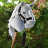 Ensemble Licol, Longe et Bonnet Noir & Blanc pour Hobby Horse