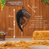 Hobby Horse A3 bai marron crins noirs avec Filet, rênes et mors - Jump Star