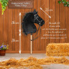 Mesure Hobby Horse A3 Noir pur sang avec Filet, rênes, mors et flot - Stormy