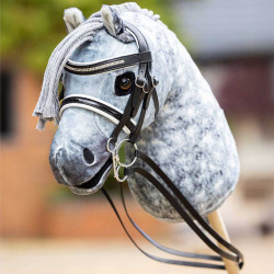 Bride Hobby Horse en cuir avec strass et cuir vernis