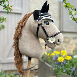 Hobby Horse A3 avec Filet, licol et bonnet Noir - Perlino