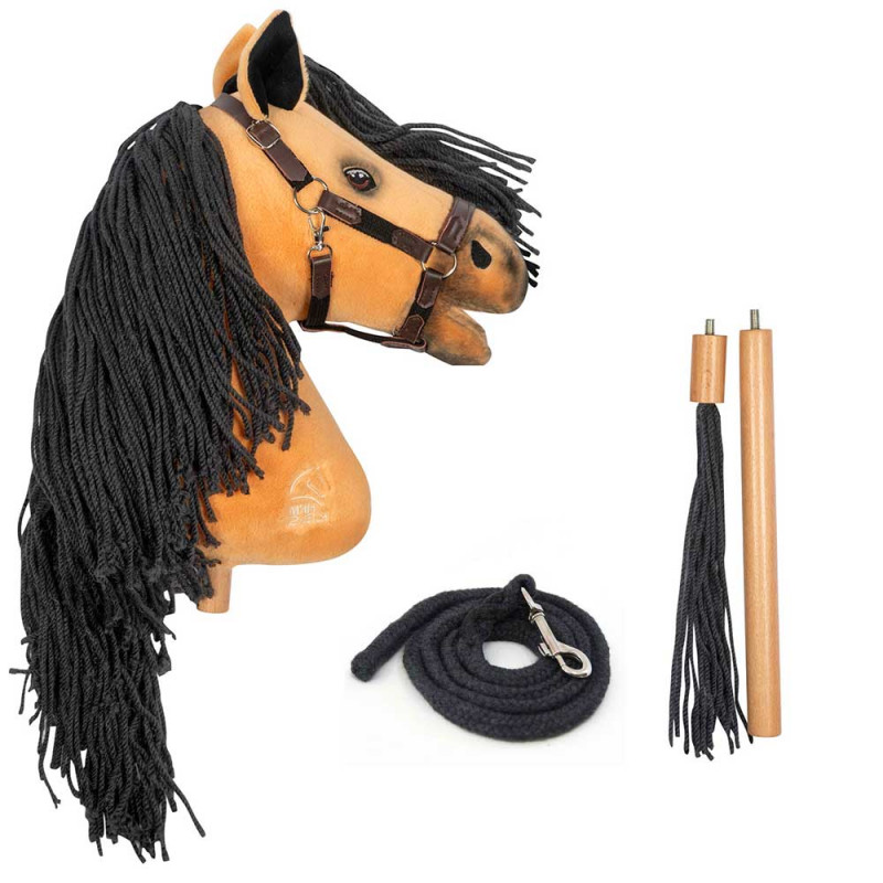 Hobby Horse Buck avec licol, longe et queue amovible