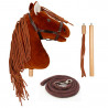 Hobby Horse alezan avec licol, longe et queue amovible