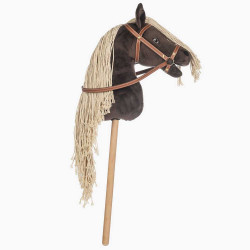 Hobby horse marron foncé crins lavés . A4