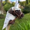 Couverture et Bonnet blanc et argenté pour hobby horse